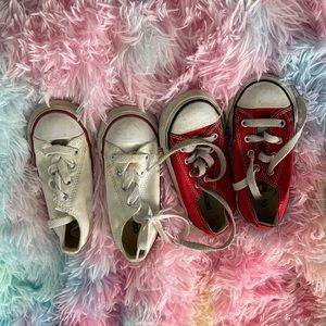 2 pair of toddler converse